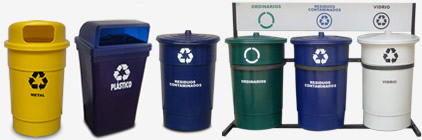 Canecas pl&aacute;sticas de 55 Gal y 120 Ltrs
