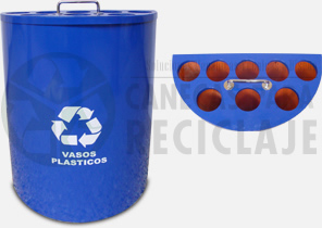 Caneca especial para recolecci�n de vasos desechables